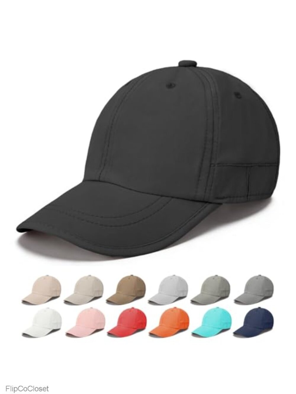 Quick-Dry Unstructured Dad Hat Adjustable Low Profile Baseball Cap for Golf